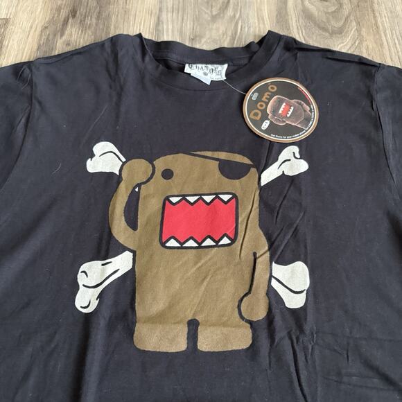 Vintage Y2K Domo T-Shirt Size L Pirate Skull And Bones Cartoon Promo Tee NEW NWT - Picture 3 of 6
